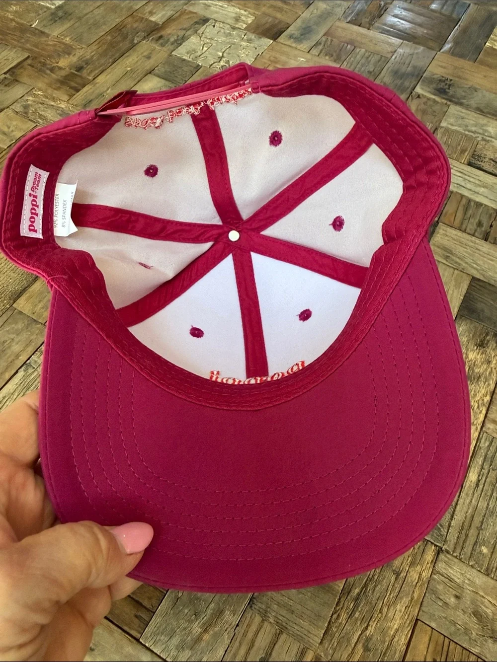 Poppi Embroidered Pink Baseball Cap